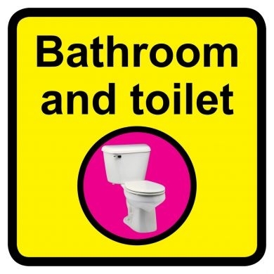 Bathroom and Toilet Sign Dementia Friendly - 300mm x 300mm
